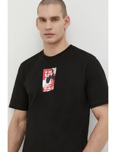 Diesel tricou din bumbac bărbați, culoarea negru, cu imprimeu A12458.0BEAF