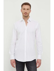 BOSS cămașă bărbați, culoarea alb, cu guler clasic, slim 50508751