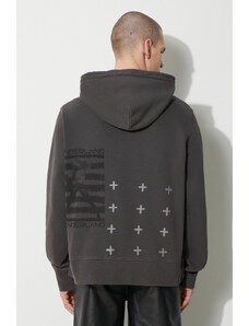 KSUBI hanorac de bumbac portal kash hoodie bărbați, culoarea gri, cu glugă, cu imprimeu, MPS24FL011