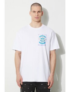 KSUBI tricou din bumbac hardcore biggie ss tee bărbați, culoarea alb, cu imprimeu, MPS24TE005