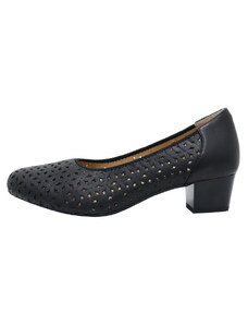 Pantofi dama, Karisma, JIJI20106A-01-N-Negru, casual, piele naturala, cu toc, negru (Marime: 36)