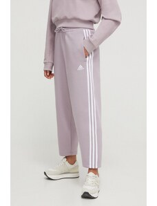 adidas pantaloni de trening culoarea violet, cu imprimeu IR5387