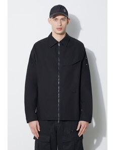 A-COLD-WALL* jachetă de bumbac Zip Overshirt culoarea negru, de tranziție, oversize, ACWMSH138A