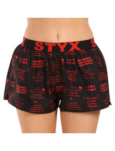 Boxeri largi pentru femei Styx art sport cauciuc de cauciuc Ziua Îndrăgostiților versuri (T1757) XL