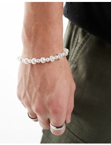 Lost Souls hook fastening pearl bracelet in white