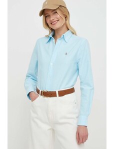 Polo Ralph Lauren cămașă din bumbac femei, cu guler clasic, relaxed 211932521
