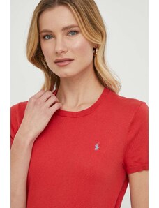 Polo Ralph Lauren tricou femei, culoarea roșu 211891673