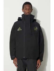 adidas Performance geacă Arsenal x Maharishi bărbați, culoarea negru, de tranziție, oversize, IM9840