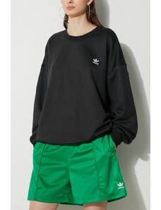 adidas Originals pantaloni scurți Firebird Shorts femei, culoarea verde, cu imprimeu, medium waist, IN6283