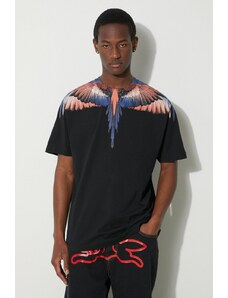 Marcelo Burlon tricou din bumbac Icon Wings Basic bărbați, culoarea negru, cu imprimeu, CMAA056S24JER0011026