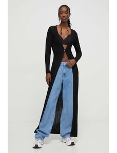 Moschino Jeans cardigan femei, culoarea negru, light