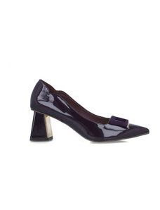 Pantofi eleganti dama Menbur, piele ecologica aspect lacuit, violet