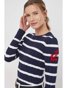 Polo Ralph Lauren pulover de bumbac culoarea bleumarin 211924429