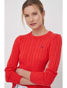 Polo Ralph Lauren pulover de bumbac culoarea roșu 211891640