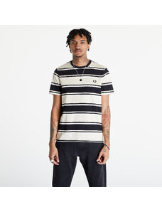 Tricou pentru bărbați FRED PERRY Bold Stripe T-Shirt Oatmeal/ Ecru/ Black