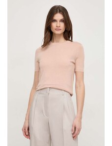 BOSS pulover de lână femei, culoarea roz, light 50492857