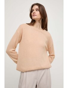 Patrizia Pepe pulover de lana femei, culoarea bej, light