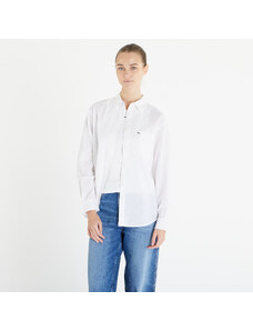 Tommy Hilfiger Bluză pentru femei Tommy Jeans Solid Linen Blend Shirt White