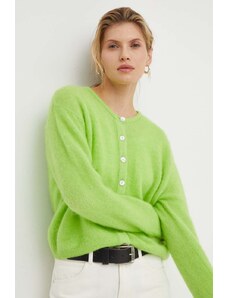 American Vintage cardigan din lana culoarea verde, călduros