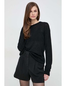 Patrizia Pepe pulover de lana femei, culoarea negru, light