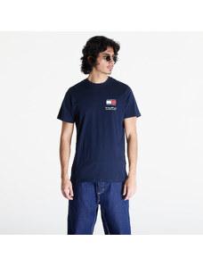 Tommy Hilfiger Tricou pentru bărbați Tommy Jeans Slim Essential Flag Short Sleeve Tee Dark Night Navy