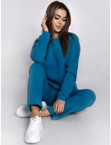 FASARDI Women's insulated tracksuit, sweatshirt and loose trousers, turquoise
