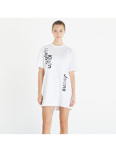 Rochie Calvin Klein Jeans Multi Placement Logo Tee Dress Bright White