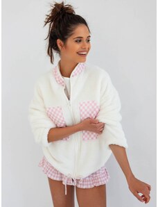 Women's sweatshirt Sensis Nanny length/r S-XL ecru-pink 001