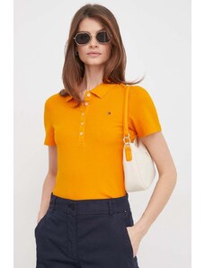 Tommy Hilfiger tricou polo femei, culoarea portocaliu WW0WW37823