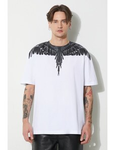 Marcelo Burlon tricou din bumbac Icon Wings Basic bărbați, culoarea alb, cu imprimeu, CMAA056C99JER0010110