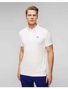 Tricou polo pentru bărbați cu aplicații J.Lindeberg Martin - alb