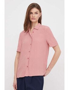 Tommy Hilfiger cămașă femei, culoarea roz, cu guler clasic, regular WW0WW41831