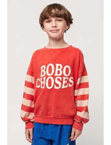 Bobo Choses hanorac de bumbac pentru copii culoarea rosu, modelator