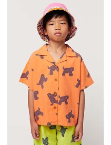 Bobo Choses camasa de bumbac pentru copii culoarea portocaliu