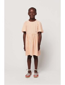 Bobo Choses rochie din bumbac pentru copii culoarea portocaliu, mini, evazati