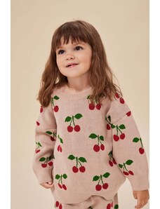 Konges Sløjd pulover de bumbac pentru copii culoarea rosu, light