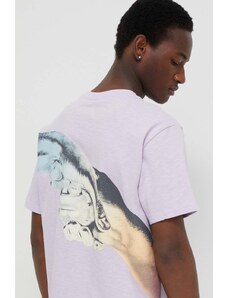 Filling Pieces tricou din bumbac bărbați, culoarea violet, cu imprimeu 74434051651