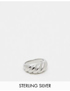 Lost Souls stainless steel twist ring in silver