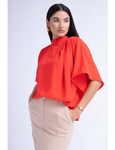 BLUZAT Red Flared Blouse