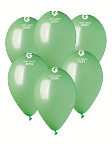 Gemar Balon verde mentă metalic 26 cm 100 buc
