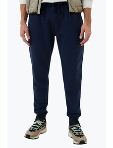 Norway Pantaloni sport barbati cu bata elastica si logo bleumarin inchis