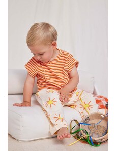 Bobo Choses leggins din bumbac pentru bebeluși culoarea bej, modelator