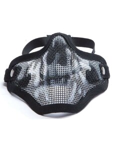 Action Sport Games Jocuri sportive de acțiune Mască de protecție Airsot STALKER ASG cu mască cu fund metalic - NEGRU / ALB