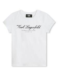 Karl Lagerfeld tricou copii culoarea alb