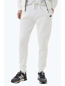 Norway Pantaloni sport barbati cu bata elastica si logo alb