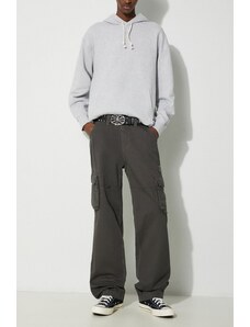 Alpha Industries pantaloni de bumbac Jet Pant culoarea gri, drept, 101212