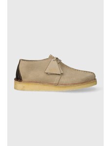 Clarks Originals pantofi de piele întoarsă Desert Trek bărbați, culoarea bej, 26166211