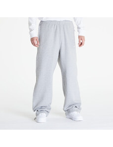Pantaloni de trening pentru bărbați Nike Solo Swoosh Men's Open-Hem Brushed-Back Fleece Pants Dk Grey Heather/ White