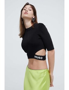 HUGO pulover femei, culoarea negru, light 50508600