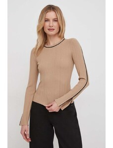 Sisley pulover femei, culoarea bej